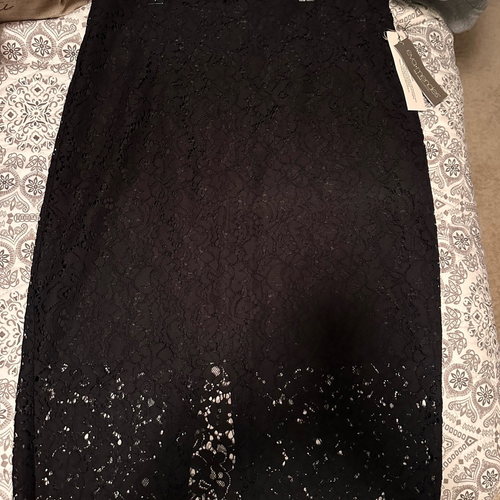 Eva Mendes for New York & Company Black Lace Pencil Skirt
